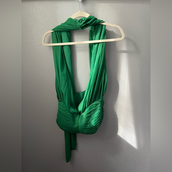 De La Vali Pareo Halter Top in Green Size 6 - Picture 3 of 9